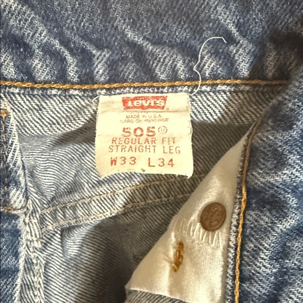 Levi’s 505 Vintage Orange Tab Regular Fit Straight Leg - Picture 2 of 4